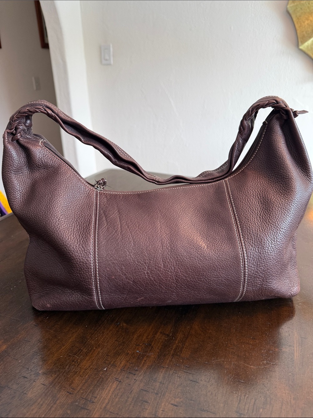 Tignanello Classic Women's Hobo Shoulder Bag in Deep Brown